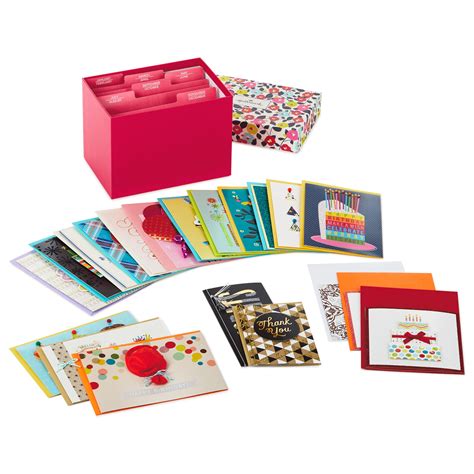 hallmark box of assorted cards.